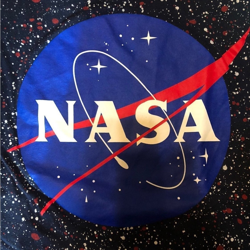 NASA mens L space tshirt splatter